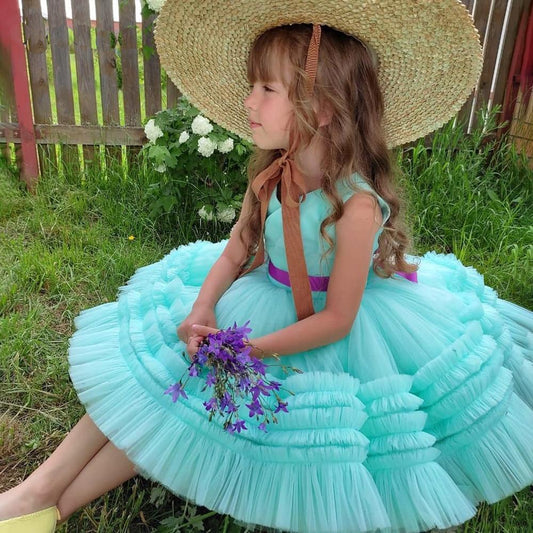 Puffy Flower Girl Princess Dress - HER SHOP®