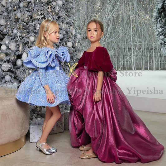 Cute Glitter Sequin Flower Girl Dresses - HER SHOP®