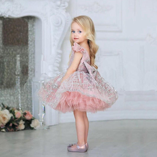 Cute Pink Baby Girl Party Dresses for Birthday - HER SHOP®
