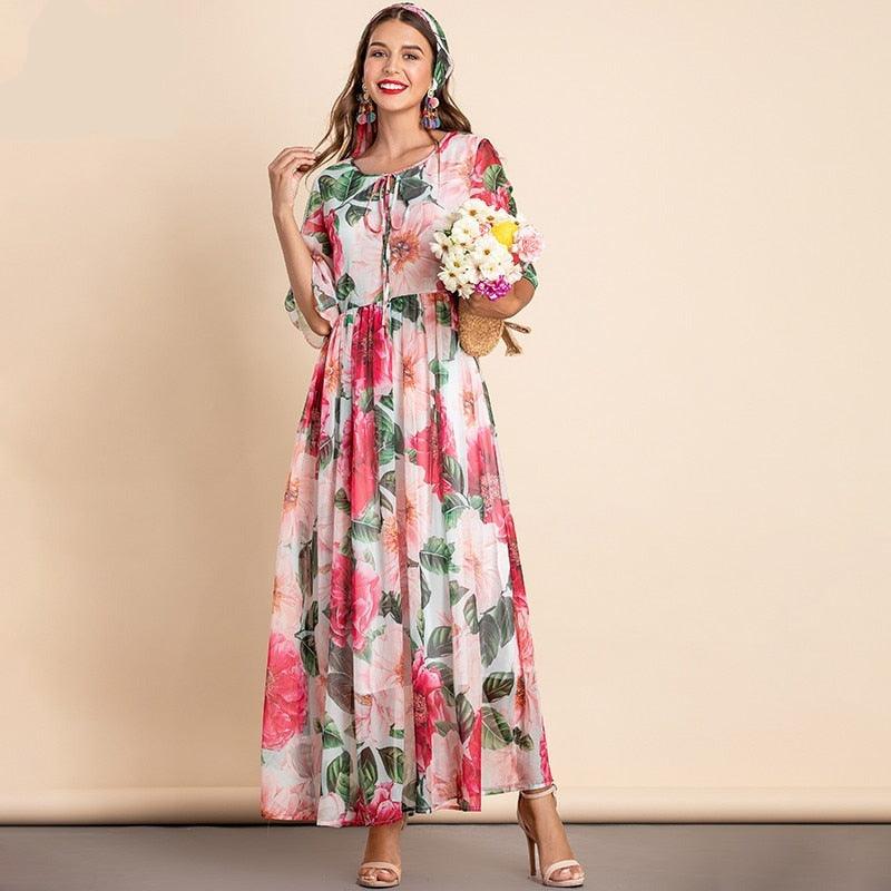 Fashion Designer Summer Chiffon Dress