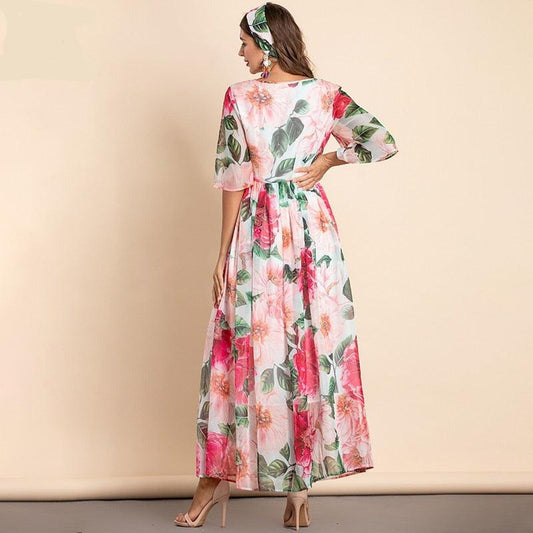 Fashion Designer Summer Chiffon Dress - HER SHOP