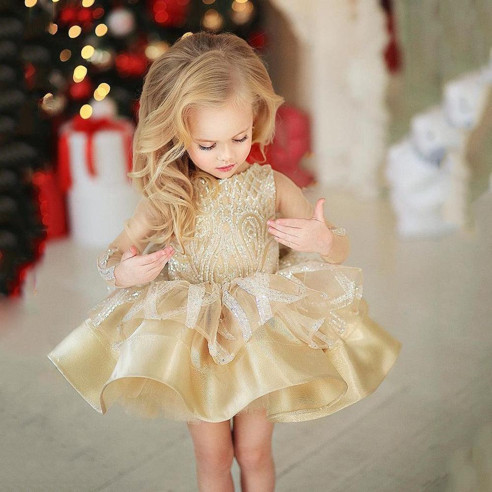 Champagne Baby Girl Tutu Dress - Elegant Infant Tutu Gown for Special HER SHOP Champagne Baby Girl Tutu Dress - Elegant Infant Tutu Gown for Special HER SHOP
