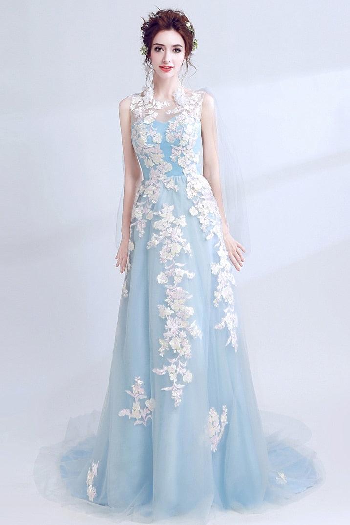 Floral Beaded Prom / Homecoming Dresses