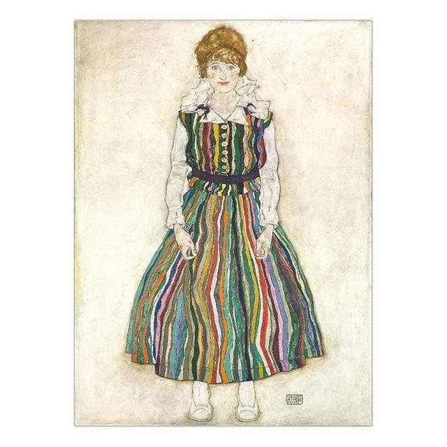 Vinsonloud Home Decoration Print Canvas Wall Art Picture Poster Paintings Oil Unframed Drawings Austrian Egon Schiele
