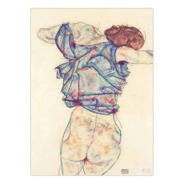 Vinsonloud Home Decoration Print Canvas Wall Art Picture Poster Paintings Oil Unframed Drawings Austrian Egon Schiele Her Shop