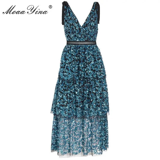 Women Backless Sexy Midi Runway Party Dresses - HER SHOP®