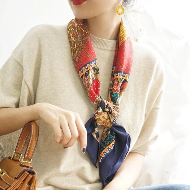 Her Shop Baroque Style Silk Shawl Wraps Scarf
