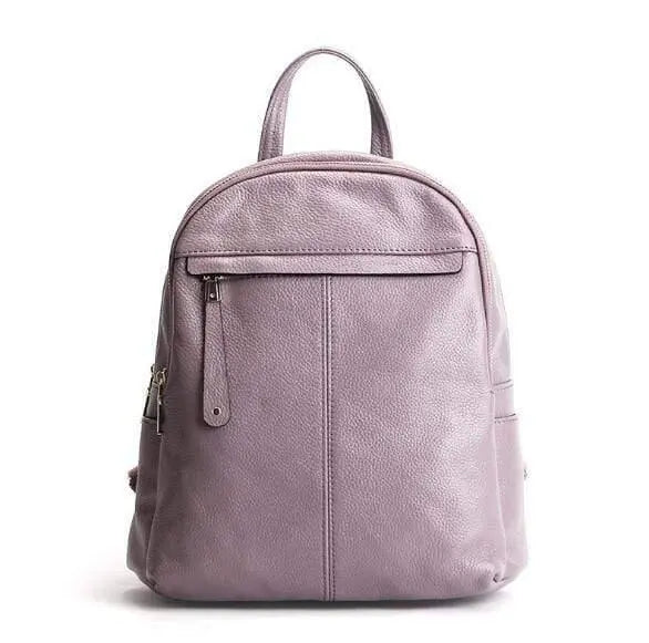 Punky style women stud cow skin genuine leather soft backpack — HER SHOP®