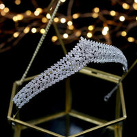 Asnora Crystal Princess Bridal Tiara - Elegant Wedding Hair Accessory for Brides