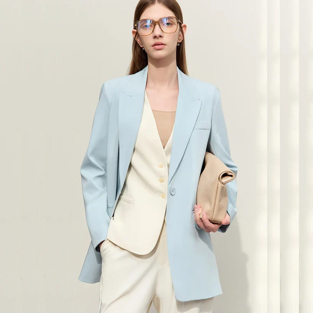 Minimalist Women's Blazer – Spring Collection Loose Office Jacket, Elegant Solid Color Coat for Women - HER SHOP