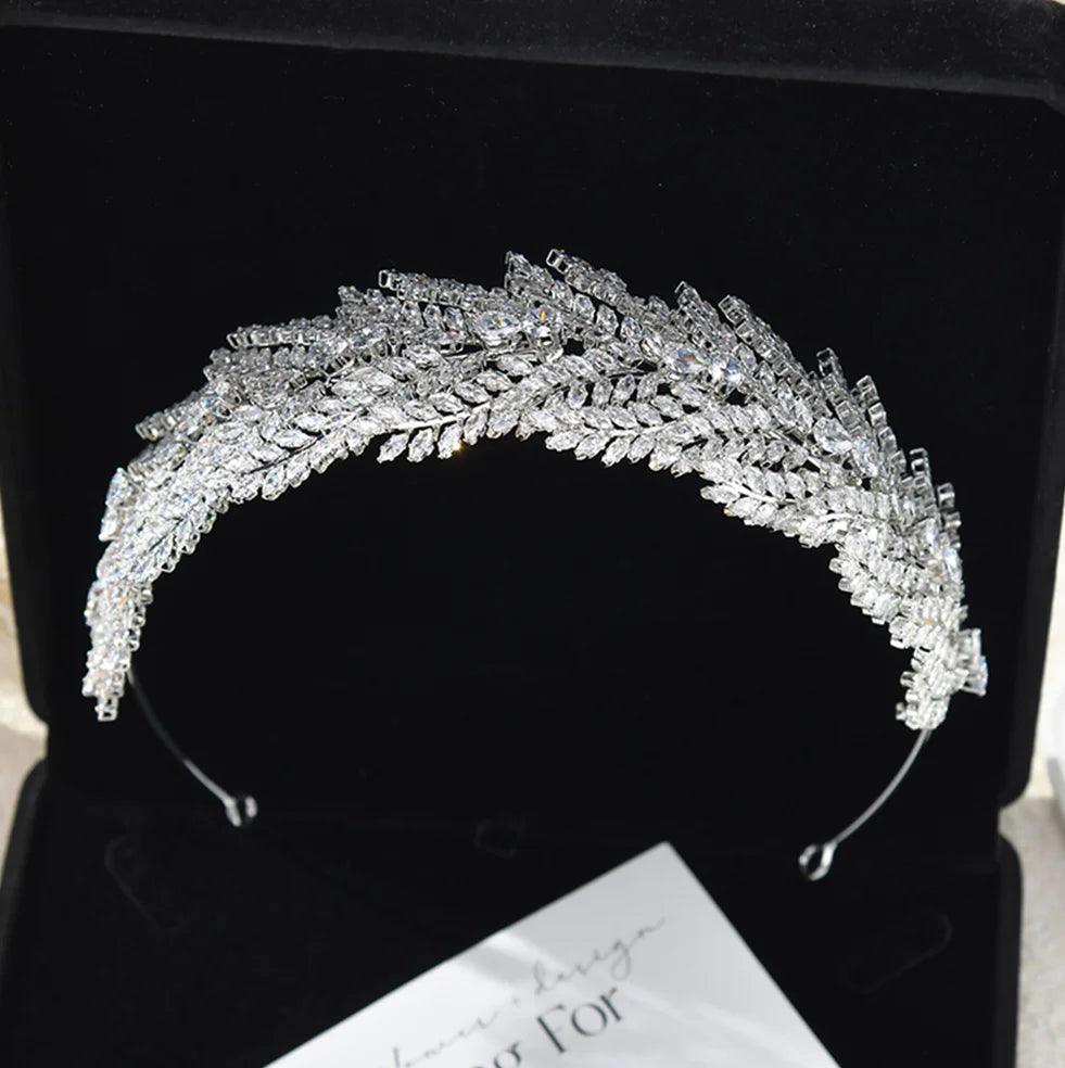 Crystal Bridal Headband – Luxury Zirconia CZ Wedding Hair Accessories, Tiaras & Crowns for Prom & Party