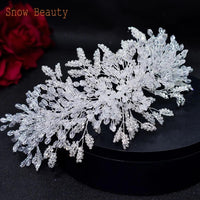 Crystal Bridal Headdress | Women's Wedding Tiara Headpiece | Rhinestone Hair Jewelry for Pageant, Prom, and Special Occasions