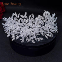 Crystal Bridal Headdress | Women's Wedding Tiara Headpiece | Rhinestone Hair Jewelry for Pageant, Prom, and Special Occasions