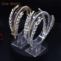 Crystal Bridal Headdress | Women's Wedding Tiara Headpiece | Rhinestone Hair Jewelry for Pageant, Prom, and Special Occasions