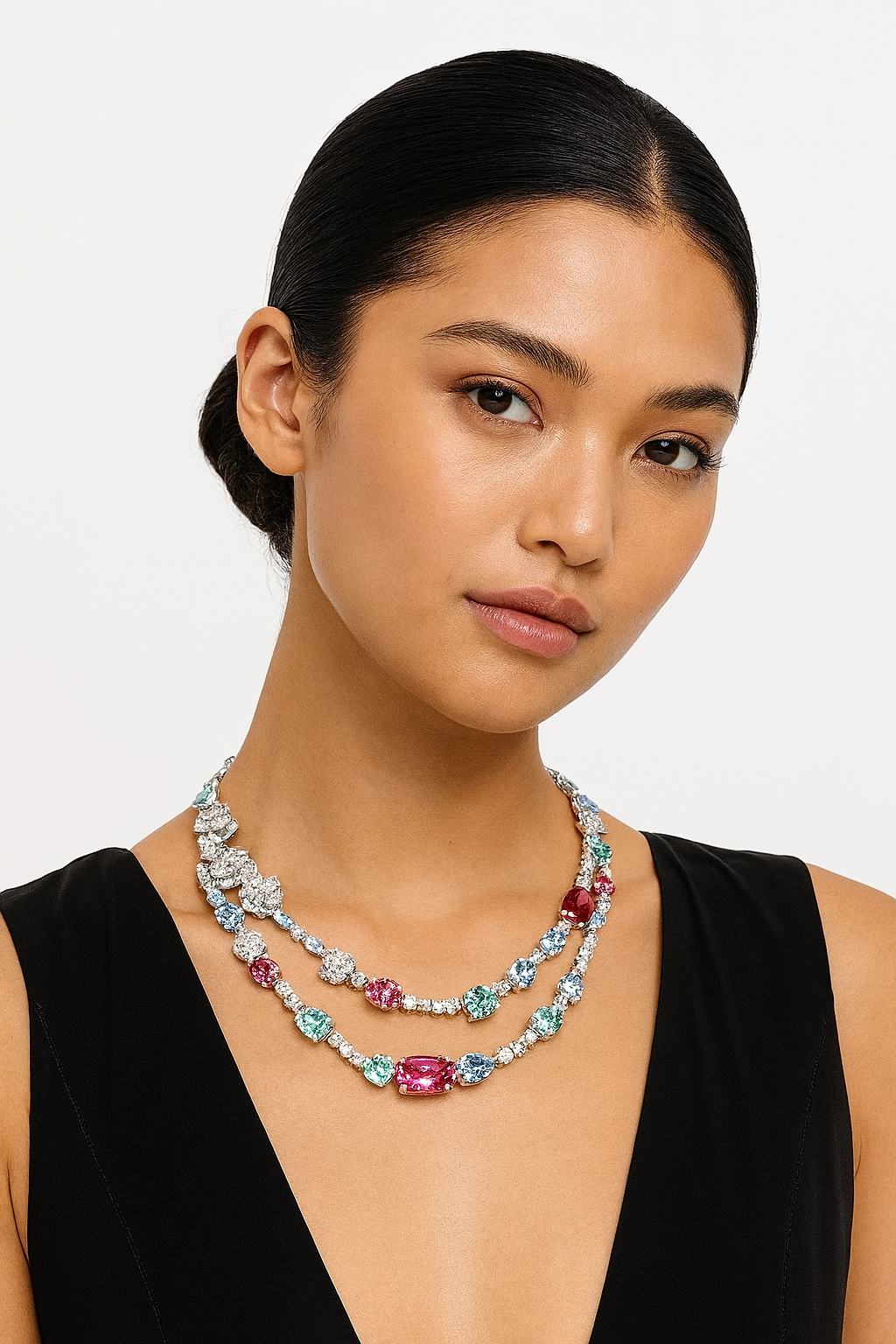 Fancy Color Zirconia Necklace – 925 Sterling Silver | Elegant Fine Jewelry for Women  Product Description: - HER SHOP