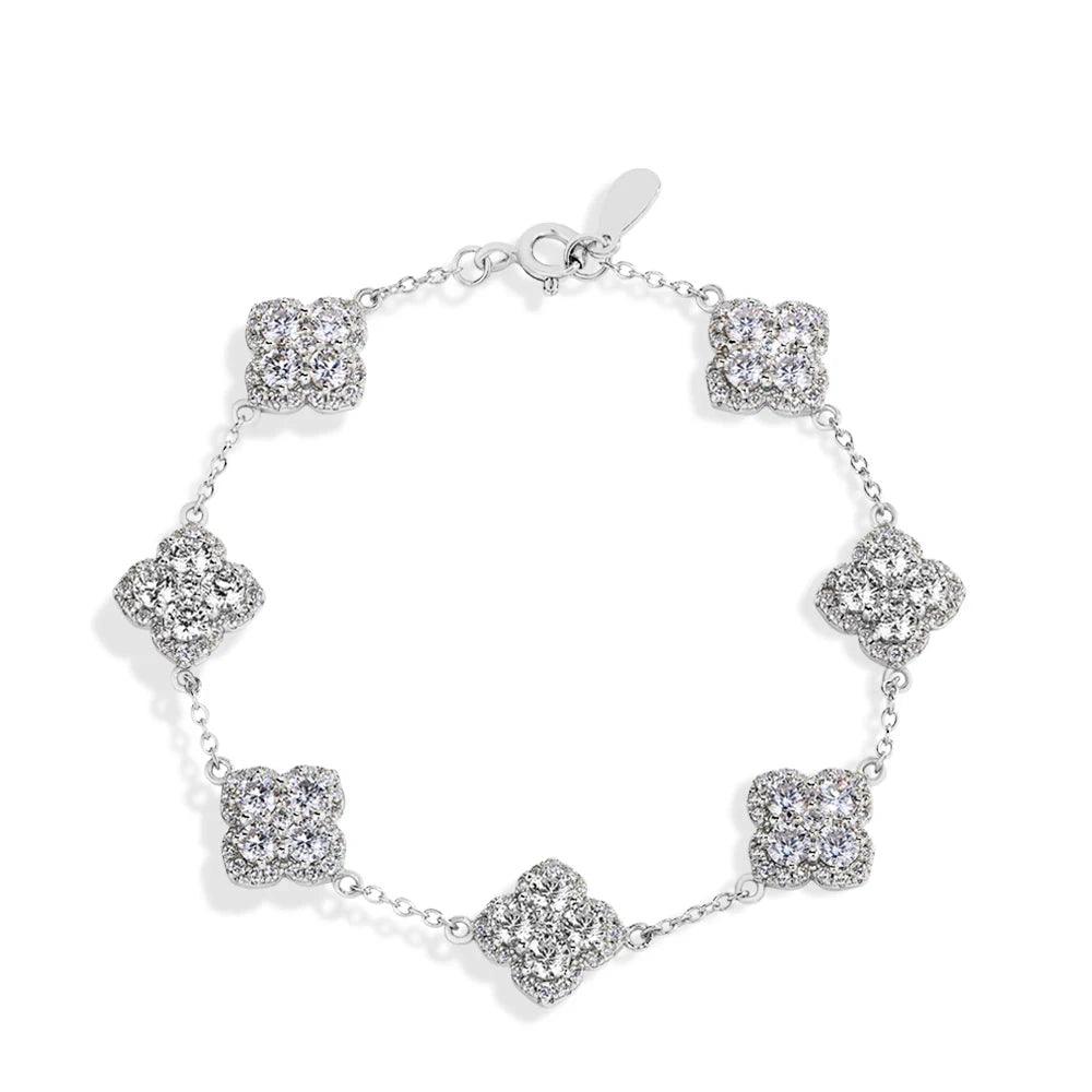 Full Moissanite Diamond Bracelet for Women - DVVS1 Clarity, 925 Sterling Silver, Gold-Plated - Engagement and Wedding Jewelry Gift - HER SHOP