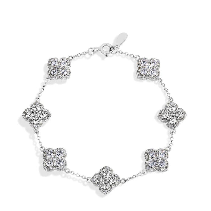 Full Moissanite Diamond Bracelet for Women - DVVS1 Clarity, 925 Sterling Silver, Gold-Plated - Engagement and Wedding Jewelry Gift
