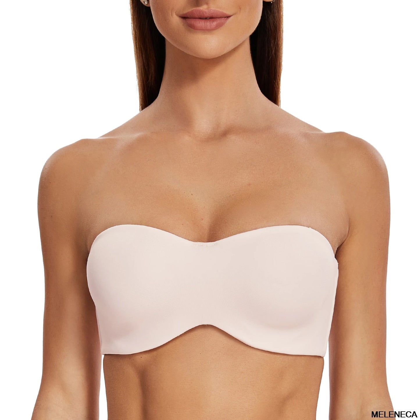 MELENECA Women's Multiway Strapless Bra for Bigger Breast Underwire Unlined Seemless Minimizer Effect