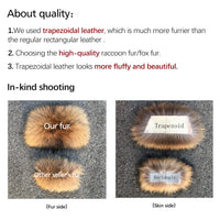Extra Large Real Fox Raccoon Fur Slides - Designer Beach Sandals with Plush Furry Detailing for Women