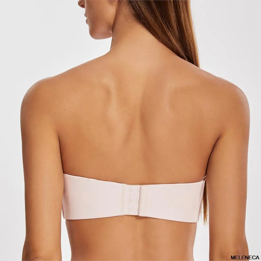 MELENECA Women's Multiway Strapless Bra for Bigger Breast Underwire Unlined Seemless Minimizer Effect