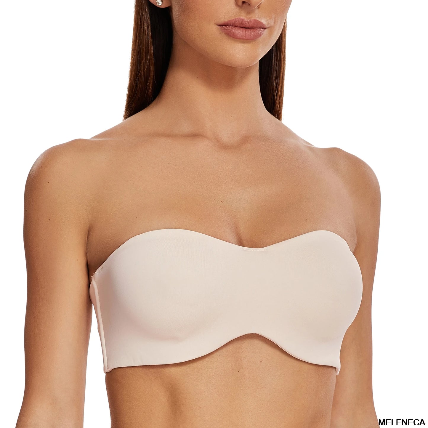 MELENECA Women's Multiway Strapless Bra for Bigger Breast Underwire Unlined Seemless Minimizer Effect