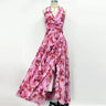 2026 Sexy Halter Floral Maxi Dress