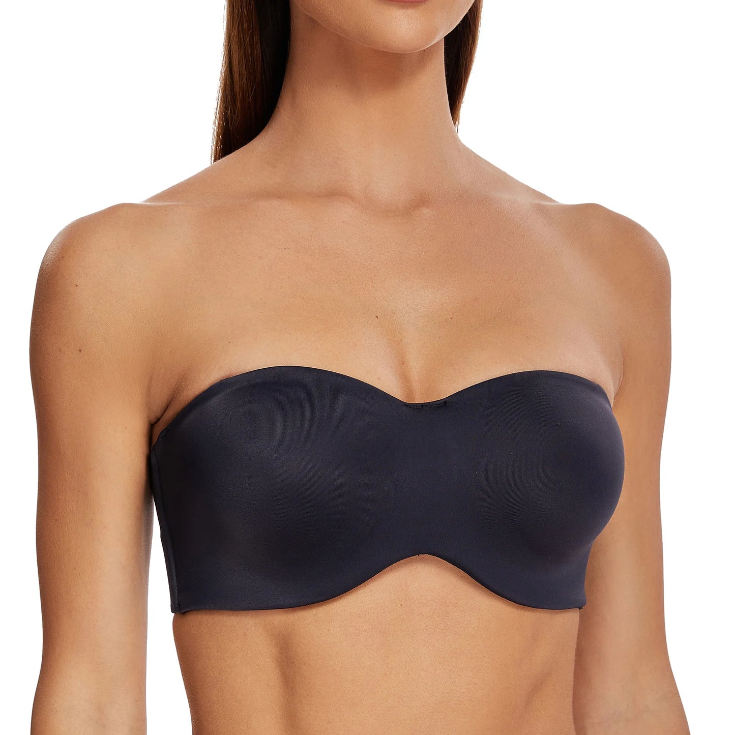 MELENECA Women's Multiway Strapless Bra for Bigger Breast Underwire Unlined Seemless Minimizer Effect