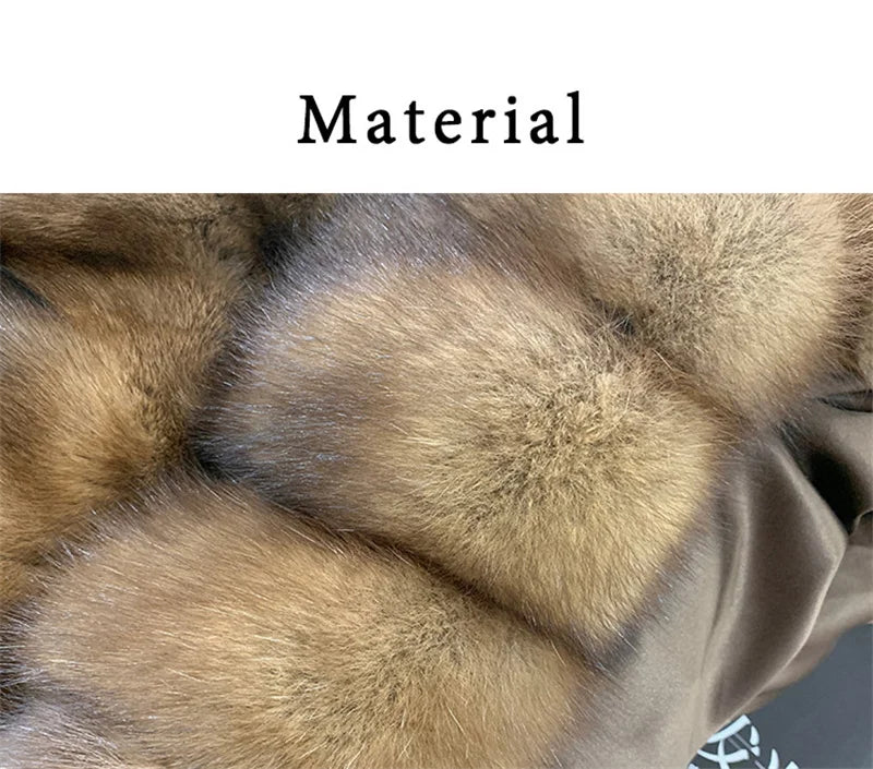 Women’s Original High End Russian Sable Fur Coat with Lapel Collar – Luxury Starrysky-Inspired Mink-Style Fur, Loose & Versatile Design