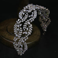 Irregular Zircon Wedding Hairband – Crystal Crown Bridal Hair Jewelry for Evening & Weddings