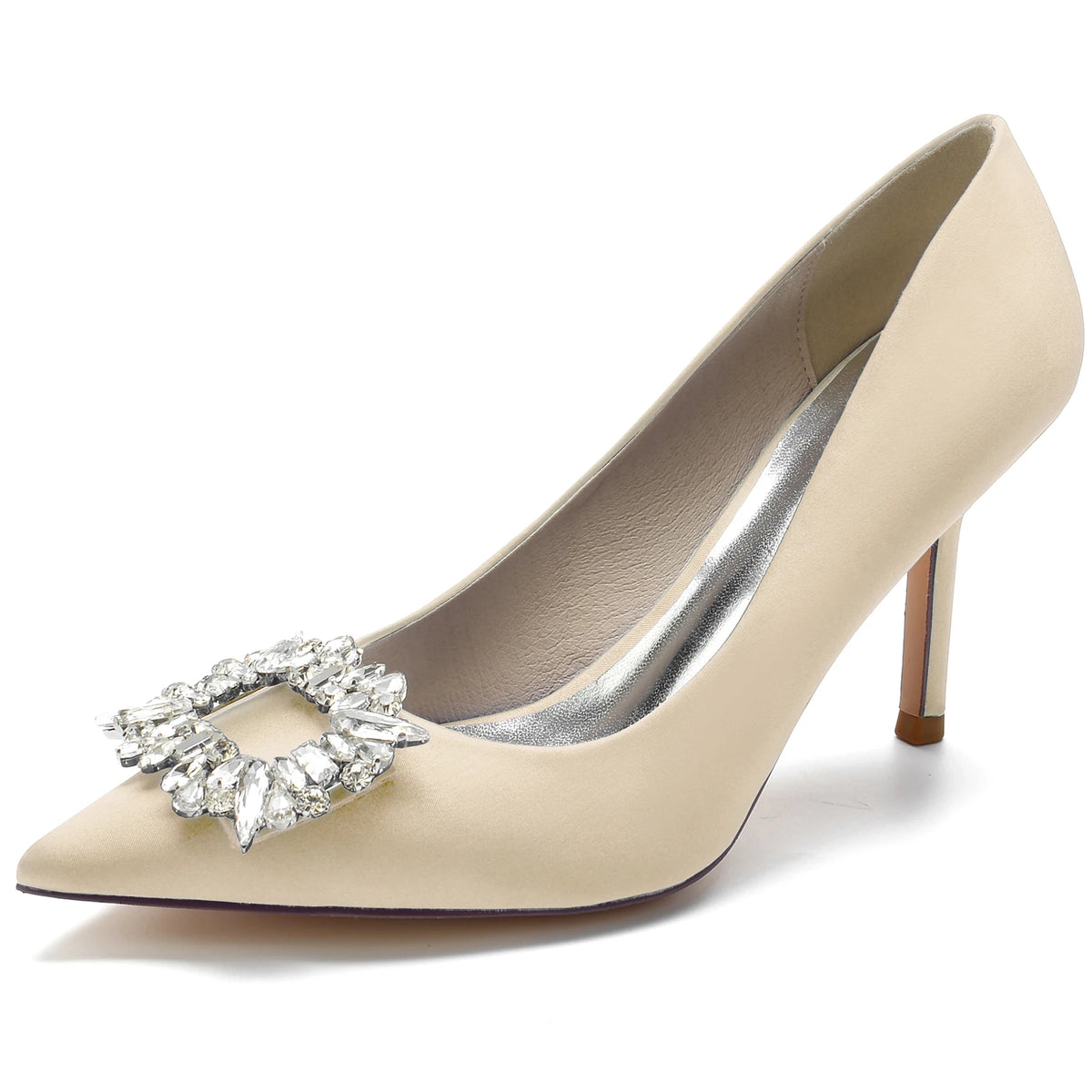 Elegant Crystal Brooch High Heels for Party, Prom, and Wedding