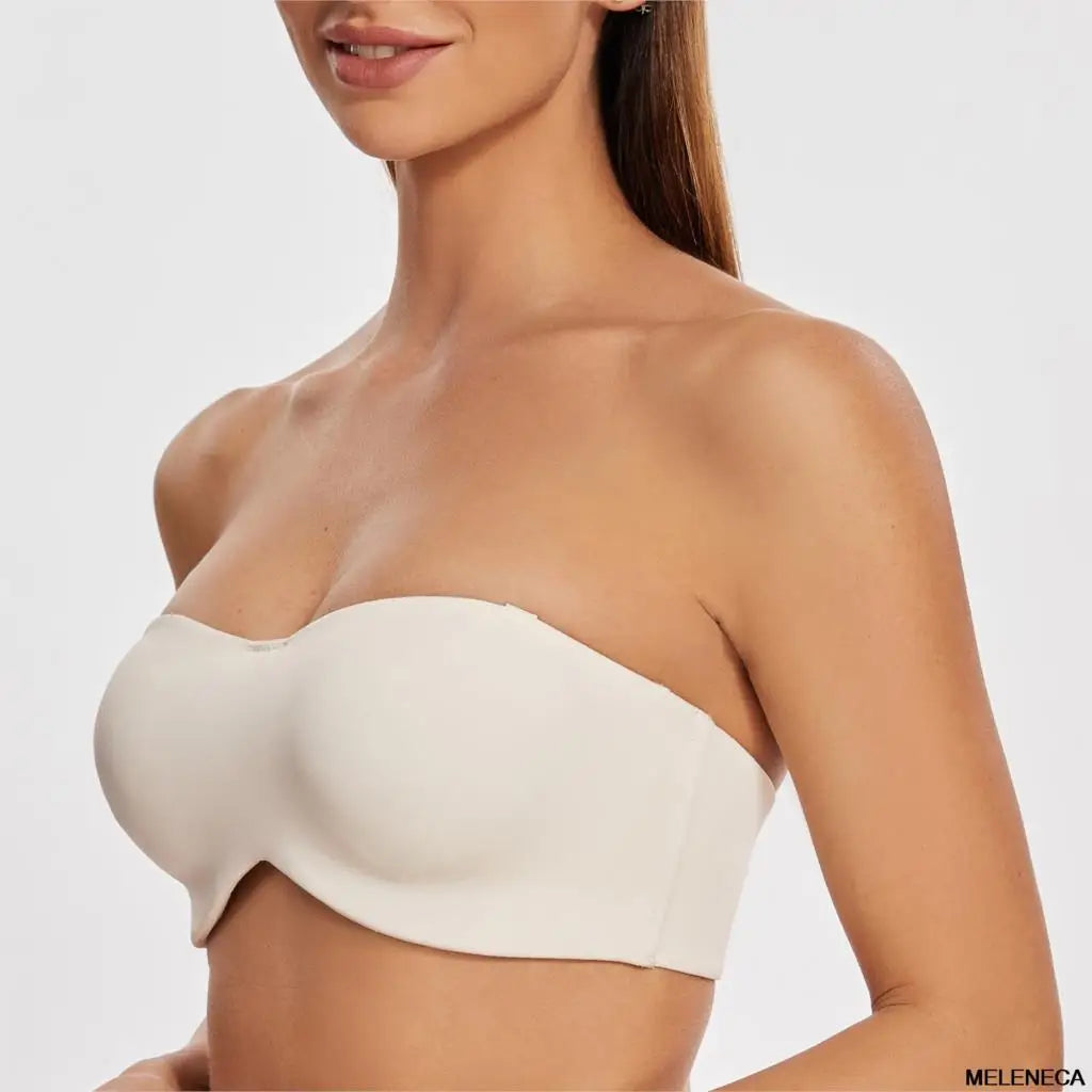 MELENECA Women's Multiway Strapless Bra for Bigger Breast Underwire Unlined Seemless Minimizer Effect