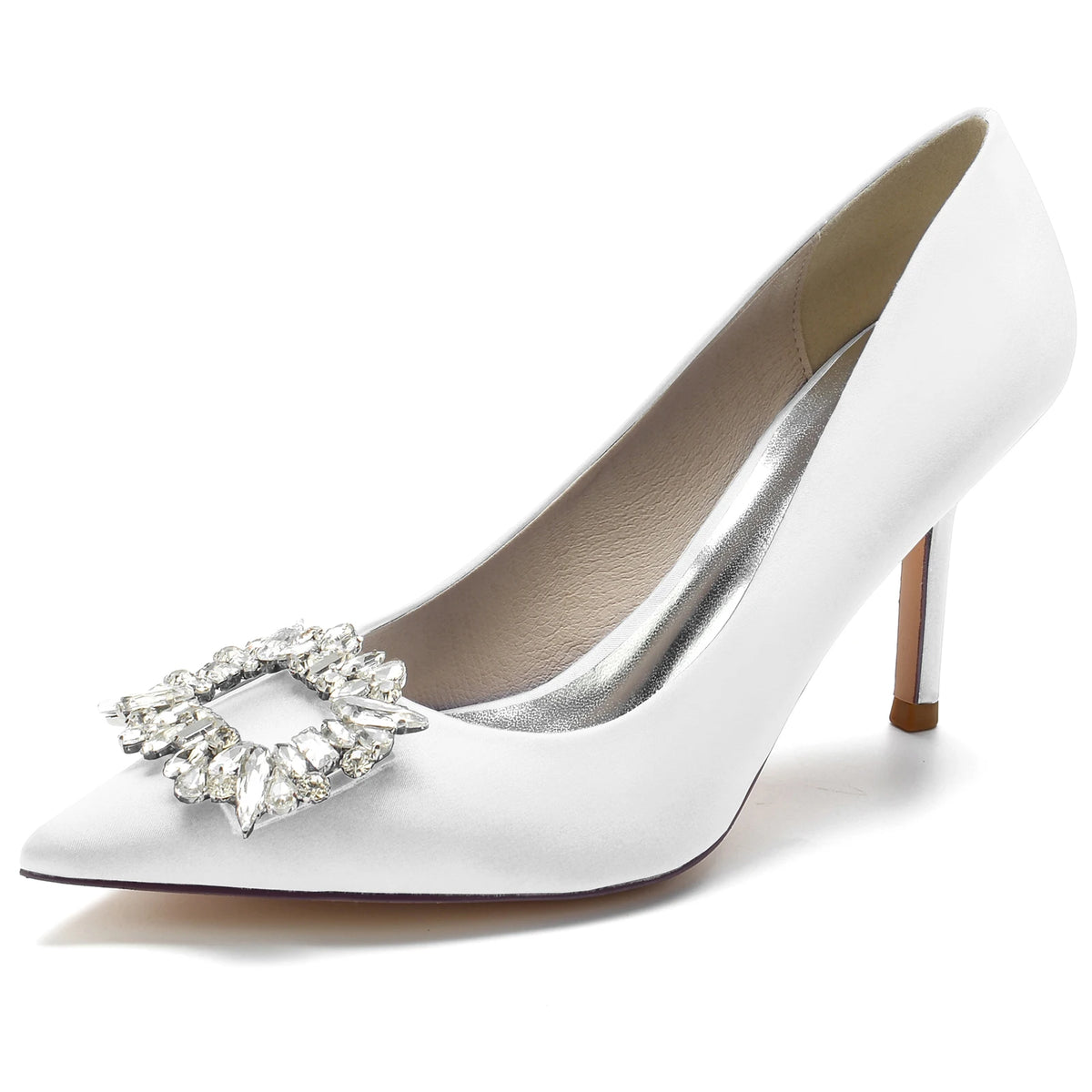 Elegant Crystal Brooch High Heels for Party, Prom, and Wedding