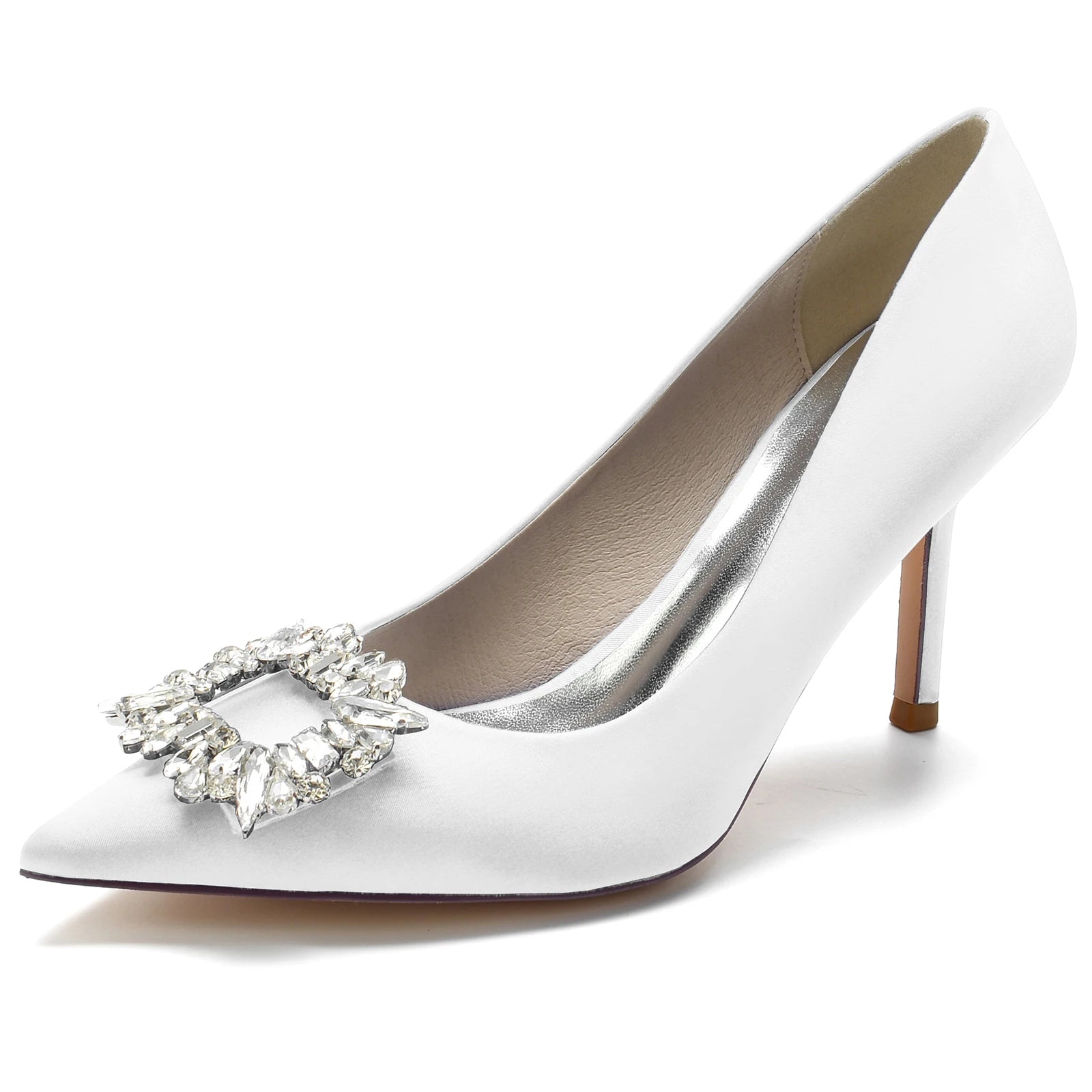 Elegant Crystal Brooch High Heels for Party, Prom, and Wedding - HER SHOP