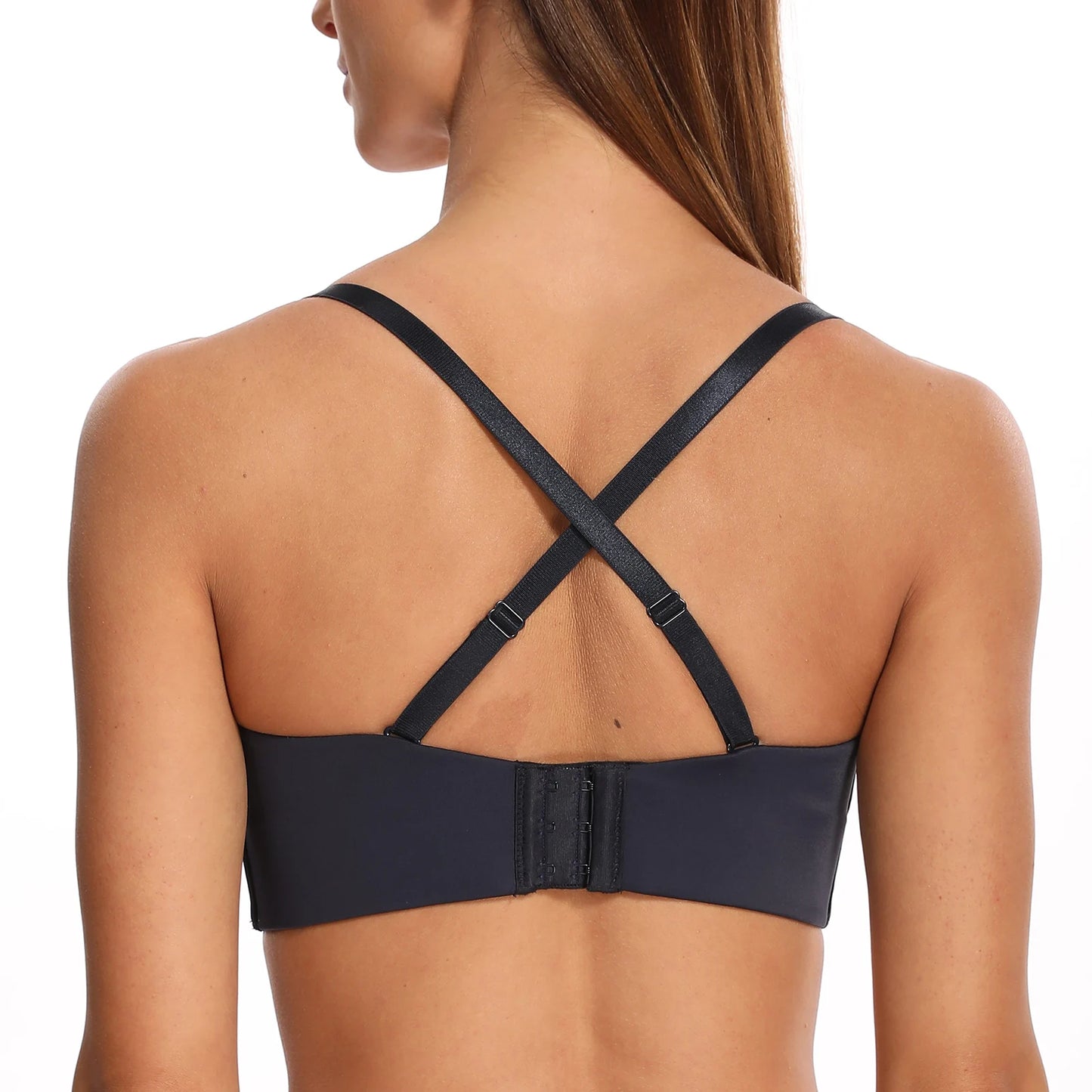 MELENECA Women's Multiway Strapless Bra for Bigger Breast Underwire Unlined Seemless Minimizer Effect