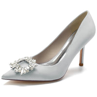 Elegant Crystal Brooch High Heels for Party, Prom, and Wedding