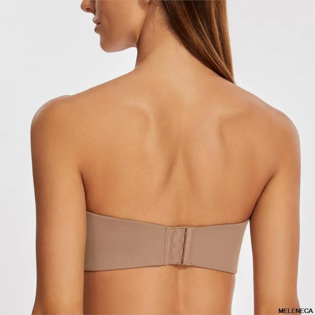 MELENECA Women's Multiway Strapless Bra for Bigger Breast Underwire Unlined Seemless Minimizer Effect