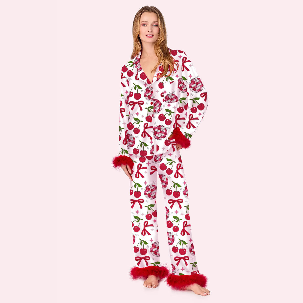 Christmas Mom and Me Matching Cowgirl Pajamas Set — Boot Print Long Sleeve Top & Pants Family Loungewear