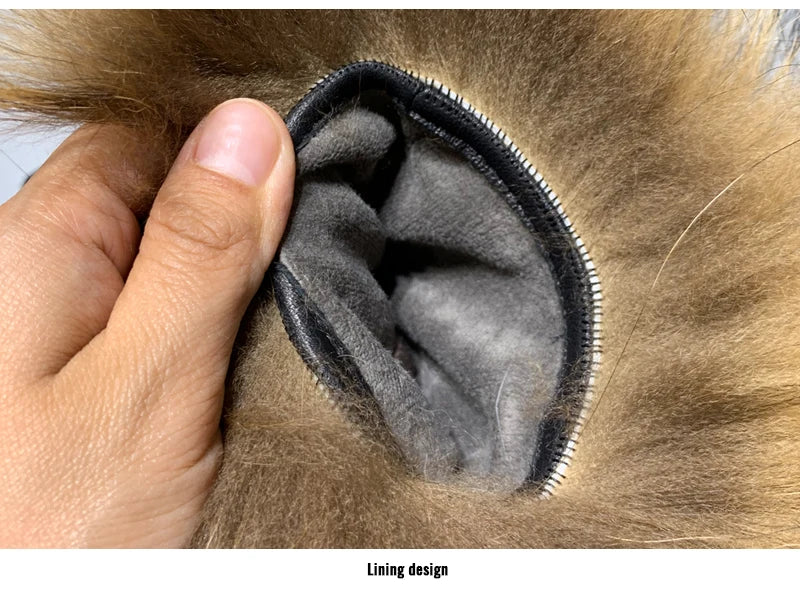 Luxury Fox Fur & Genuine Sheepskin Leather Gloves for Women – Winter Warm Driving Mittens with Real Fur Cuffs