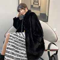 2024 New Arrival: Women's High-Quality Natural Mink Fur Coat – Thick, Warm, and Oversized Winter Jacket