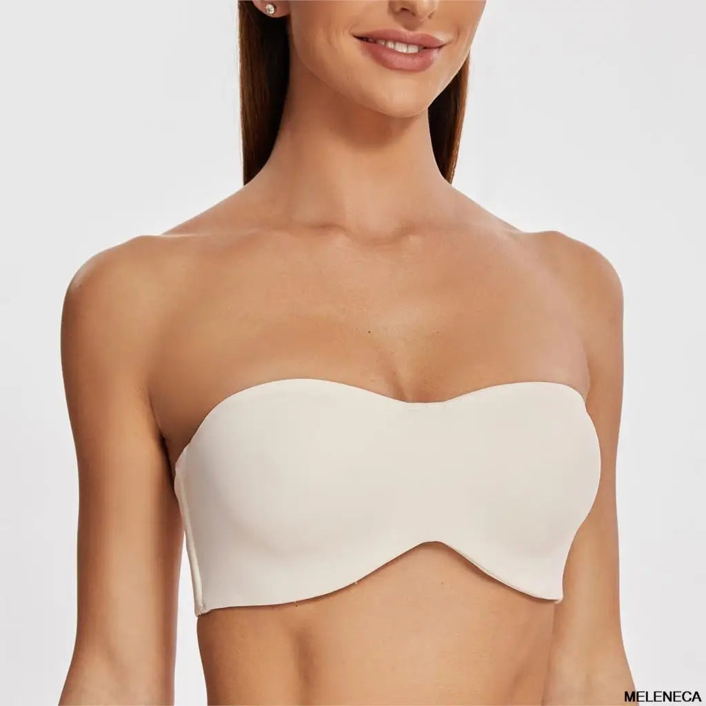 MELENECA Women's Multiway Strapless Bra for Bigger Breast Underwire Unlined Seemless Minimizer Effect