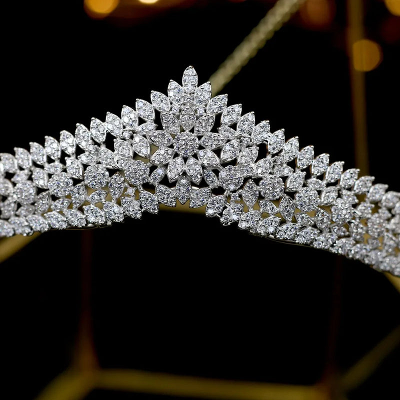 Asnora Gorgeous Crystals Princess tiara nupcial Bridal Tiaras Wedding Hair Accessories coroa de noiva