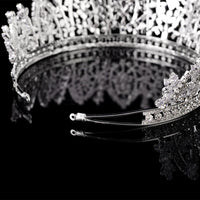 Classic Princess Crown – Elegant Wedding Bridal Tiara for Women, Zircon Hair Jewelry Corona Princesa