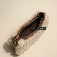 High-Quality Fashion Winter Plush Wool Fur Leather Women’s Shoulder Bag