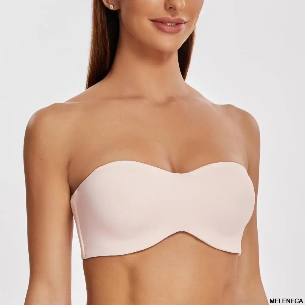 MELENECA Women's Multiway Strapless Bra for Bigger Breast Underwire Unlined Seemless Minimizer Effect