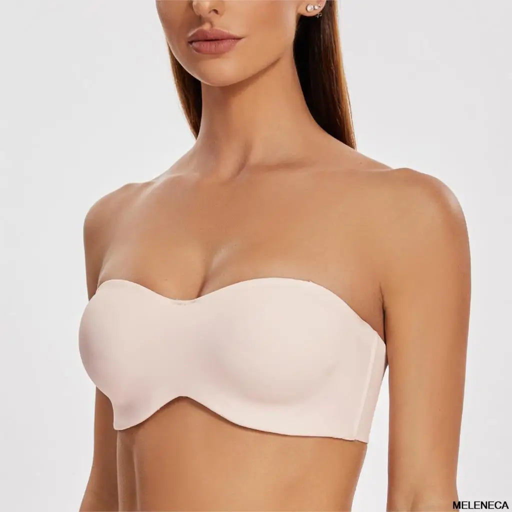 MELENECA Women's Multiway Strapless Bra for Bigger Breast Underwire Unlined Seemless Minimizer Effect