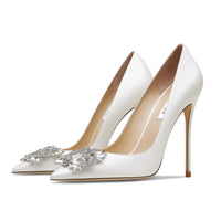 Her Shop Luxury Pointed-Toe Rhinestone Wedding Shoes for women