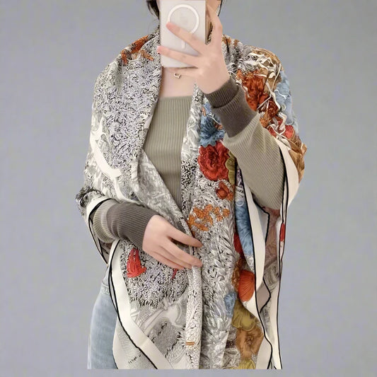 Heavy Cashmere Blanket Scarf Shawl – Luxury Double-Sided Pashmina - HER SHOP