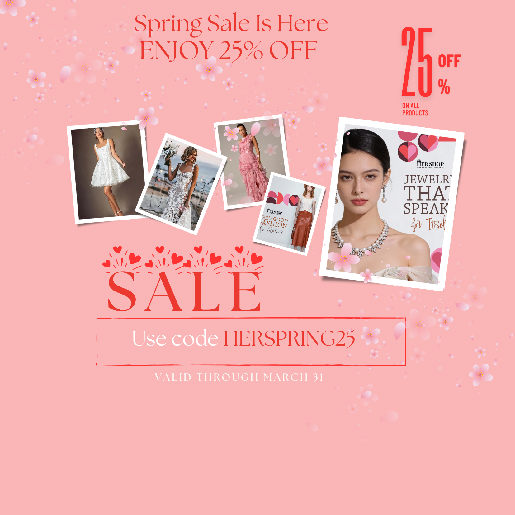Her Shop Wedding Dress Spring Sale Is Here