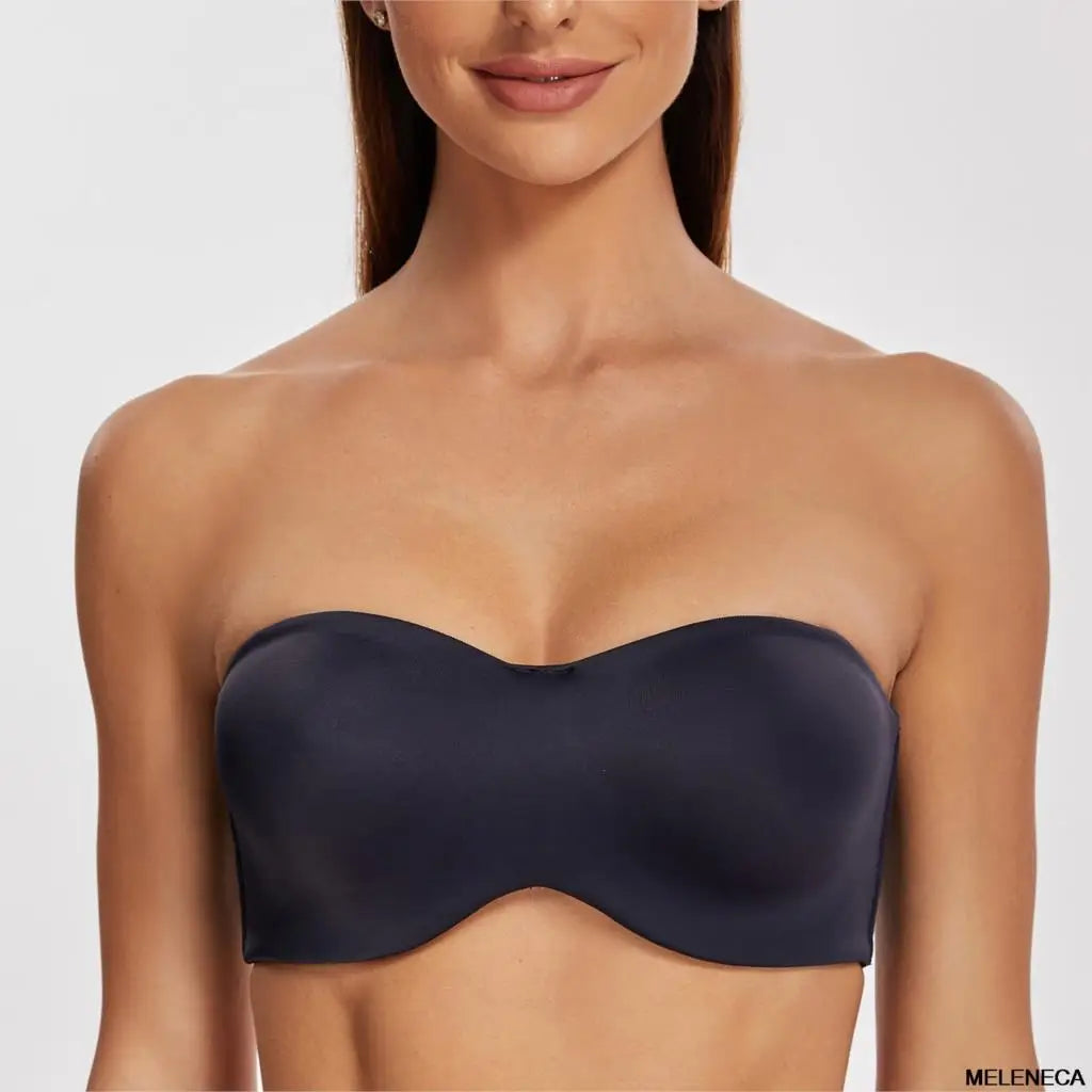 MELENECA Women's Multiway Strapless Bra for Bigger Breast Underwire Unlined Seemless Minimizer Effect