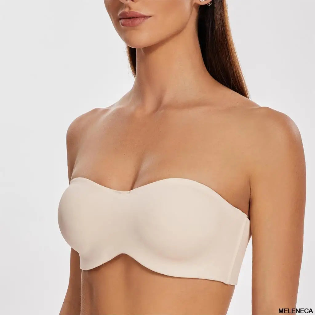 MELENECA Women's Multiway Strapless Bra for Bigger Breast Underwire Unlined Seemless Minimizer Effect